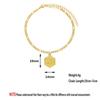 A-Z 26 Lettere Cavigliera Bracciale Colore Oro Acciaio Inossidabile Maglia Figaro/Gourmette 10 pollici