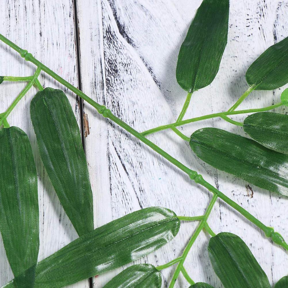Simulated Leaves, Bamboo Leaves, Hanging On The Wall, Green Wall Flowers And Indoor Artificial U8U6
