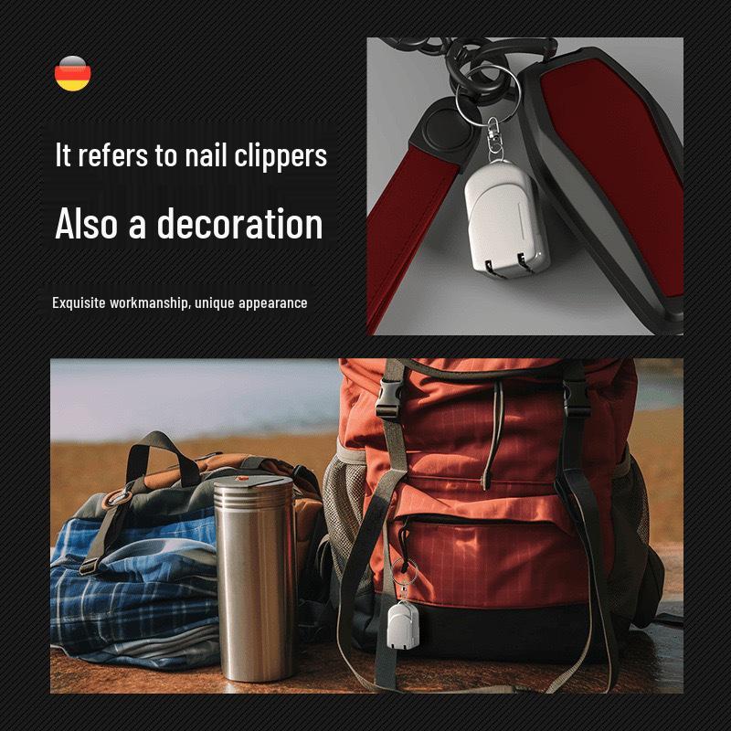 Mini Flip-Top Nail Clippers with Folding Scissors - Keychain Portable Pack