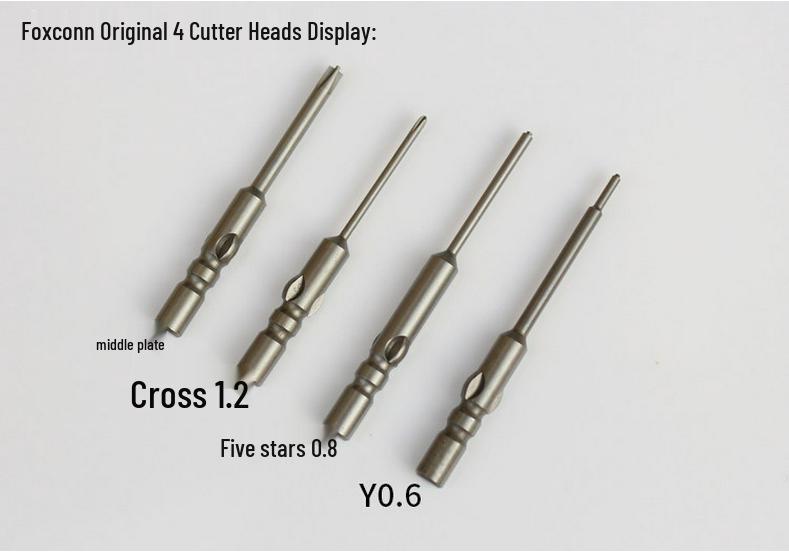 Original Precision Screwdriver for iPhone X/8/7: Triangle Y0.6, Five-star 0.8, Phillips 1.2 Bit Heads