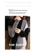 Women's 100% Pure Wool Color Block Round Neck Sweater - Loose, Stylish, Versatile Pullover, Slimming Cashmere Knit Base Layer