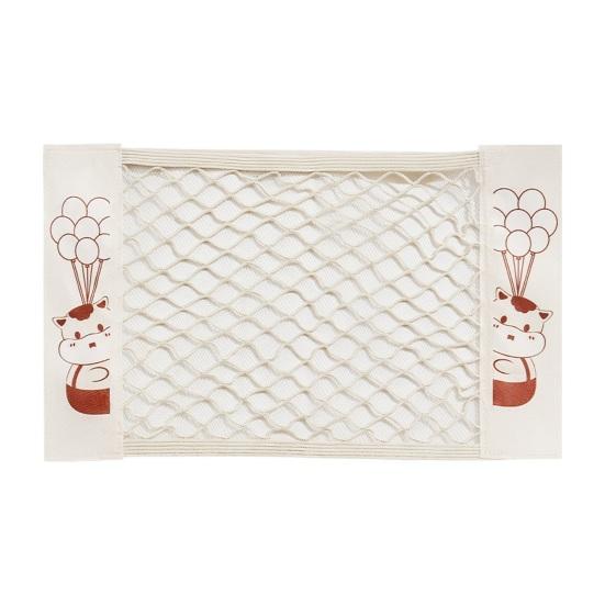 Bolsa de Almacenamiento de Malla con Cierre de Velcro, Bolsa de Malla para Montar en la Pared con Estampado de Ternero de Dibujos Animados, Organizador para Cocina y Baño