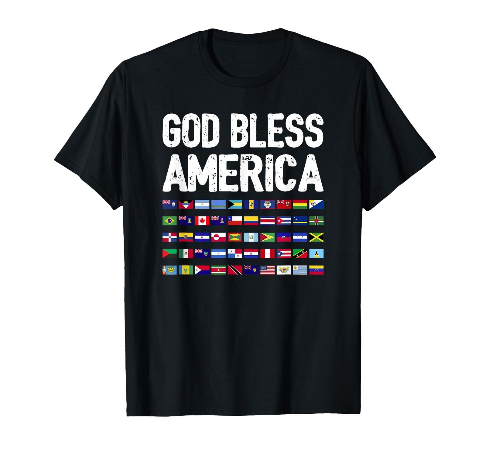 God Bless America All Countries Heritage Latino Pride T-Shirt S разноцветный