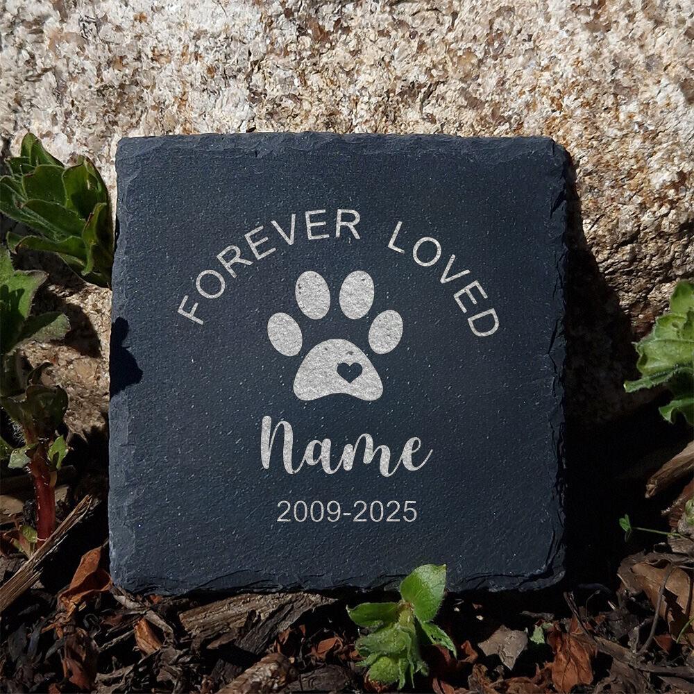Personalized Dog Memorial Garden Stone Pet Loss Gifts Pet Keepsake Dog Sympathy Gift Pawprint Memorial Stone