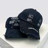 And Women Personalized Letter Print Broken Style Baseball Caps Sun Protection Street Style All-Match Distressed Peaked Hats Hip Hop Fashion Outdoor