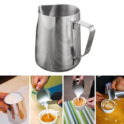 Edelstahl-Milchaufschäumkrug, Cappuccino-Krug, Ausgießkrug