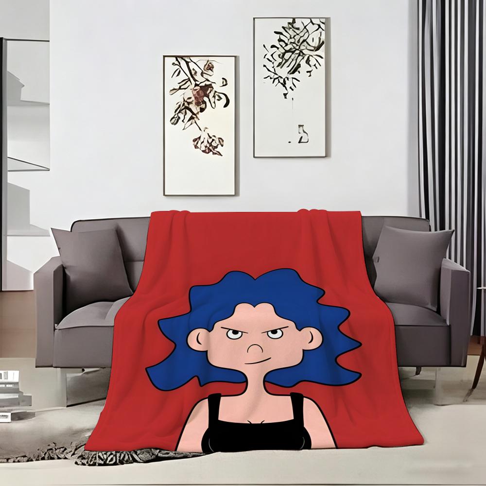 Art Illustration P-Pop Art Character Throw Lightweight 240G Flannel Blanket Soft Skin-Friendly For Summer Cooling