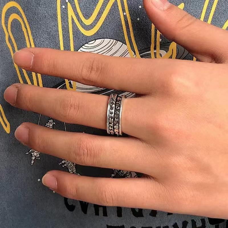 Korean Style Trendy Hip-hop Ring Cold Style English Opening Female Ring Ring Bracelet