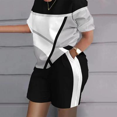 Sommer Damen Hip-Hop Stil Street Trend Druck Mode Lässig Übergröße Anzug