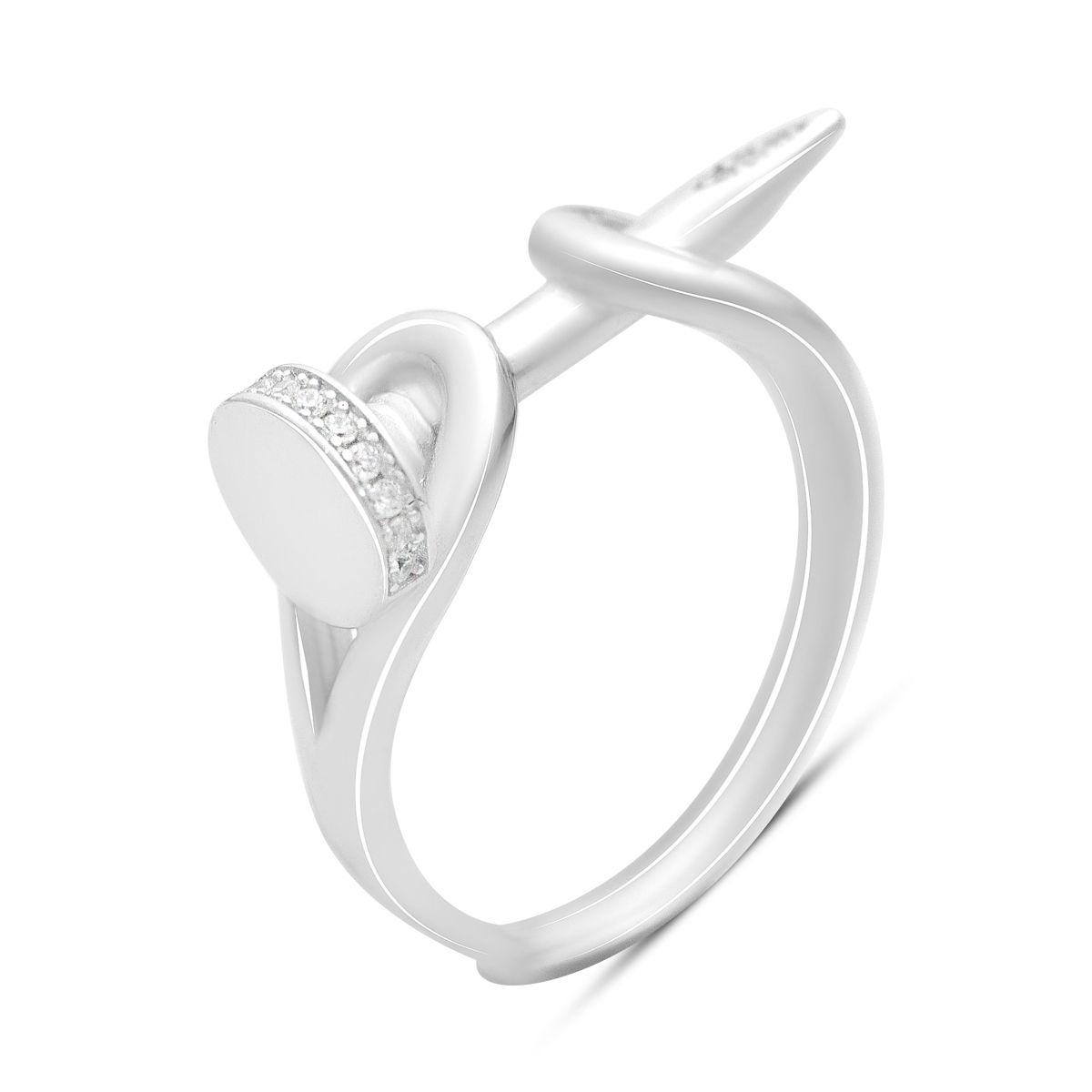 

Silver ring with cubic zirconia, product weight 3.73 g (2206378) 17 білий