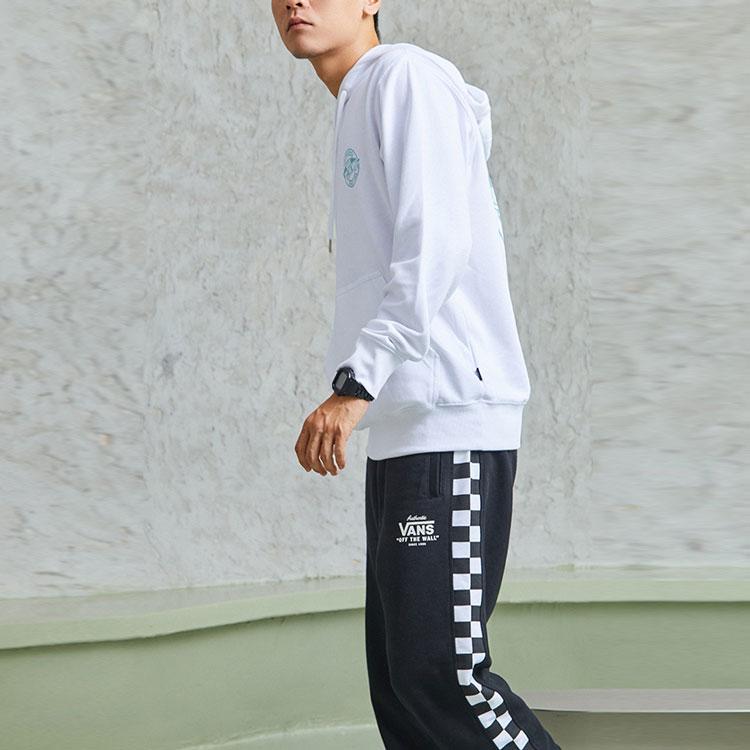 Vans Back Logo Graphic Print Casual Pullover Hoodie Men hoodies White VN0A5H6VWHT