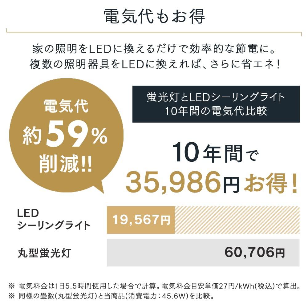 Iris Ohyama LED Ceiling Light, CEA-A12DLPS, White, for Indirect Lighting, Light Guide Plate, Dimmable, and Color-Adjustable, Suitable for 12 Tatami