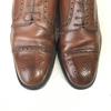 MARIANO CAMPANILE/Vintage Leder Straight Tip Semi-Brogue Schuhe/6/24.5-25.0/Braun/Business(GEBRAUCHT)