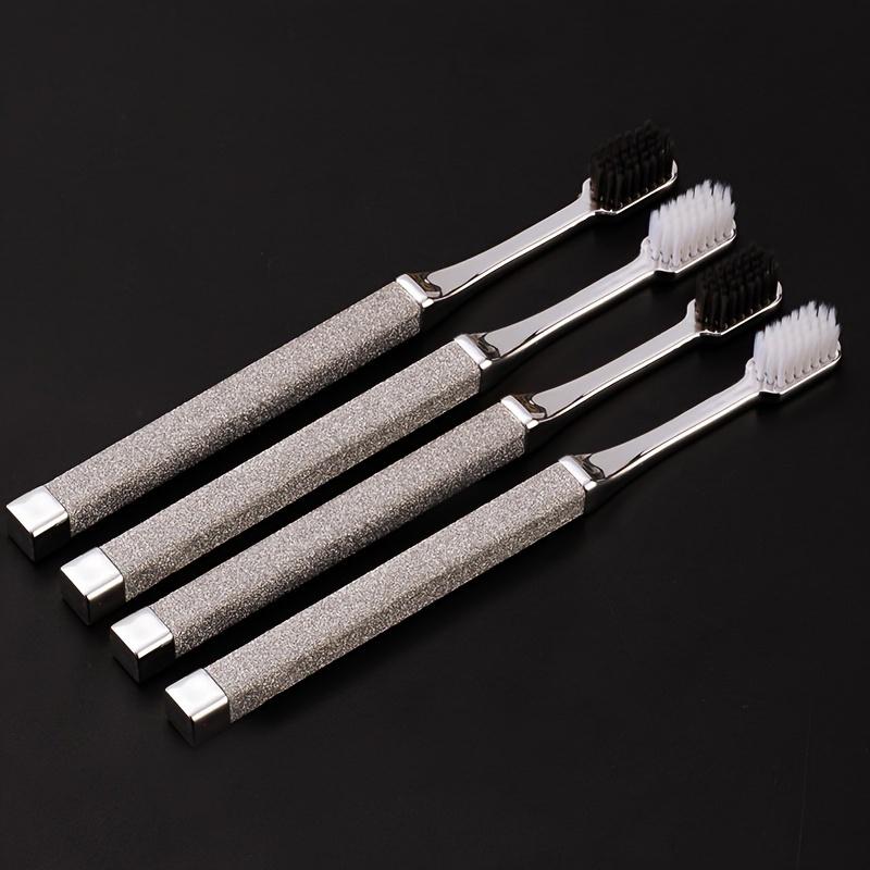 

2Pcs Luxury Soft Toothbrushes, ultra-soft microfiber bristles with non-slip handles. Gentle care for sensitive teeth and gums.