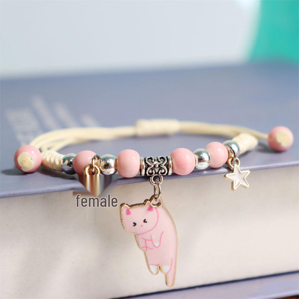 Minimalistyczna Bransoletka Leniwy Kot - Modna Biżuteria dla Kobiet i Studentek