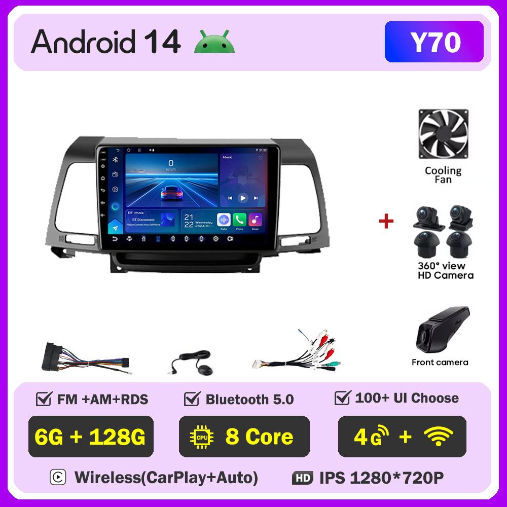 Car Multimedia Player For kia Opirus GH 2006 -2011 Car Radio Player Touch Screen Wireless Android 14 Intelligent System 5G Wifi