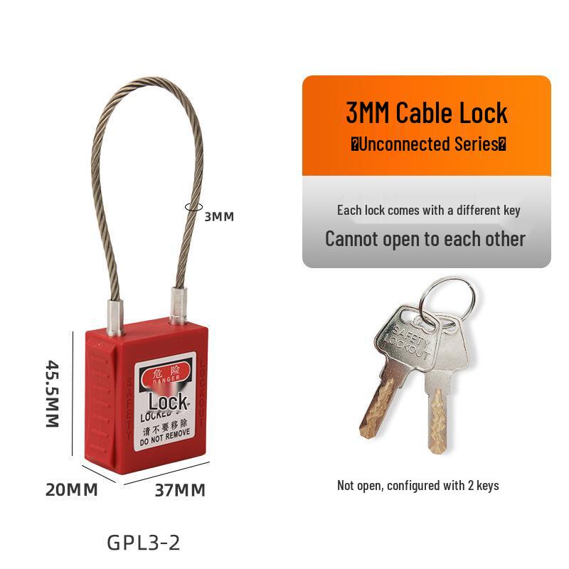 Bedi 38mm Industrial Safety Padlock: Engineering Plastic Insulated Electrical Lockout/Tagout (LOTO)