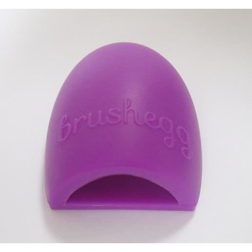 Accessoire nettoyage pinceaux - Brush Egg FUSHIA - 100% Silicone - Couleur Rose - Pratique et efficace