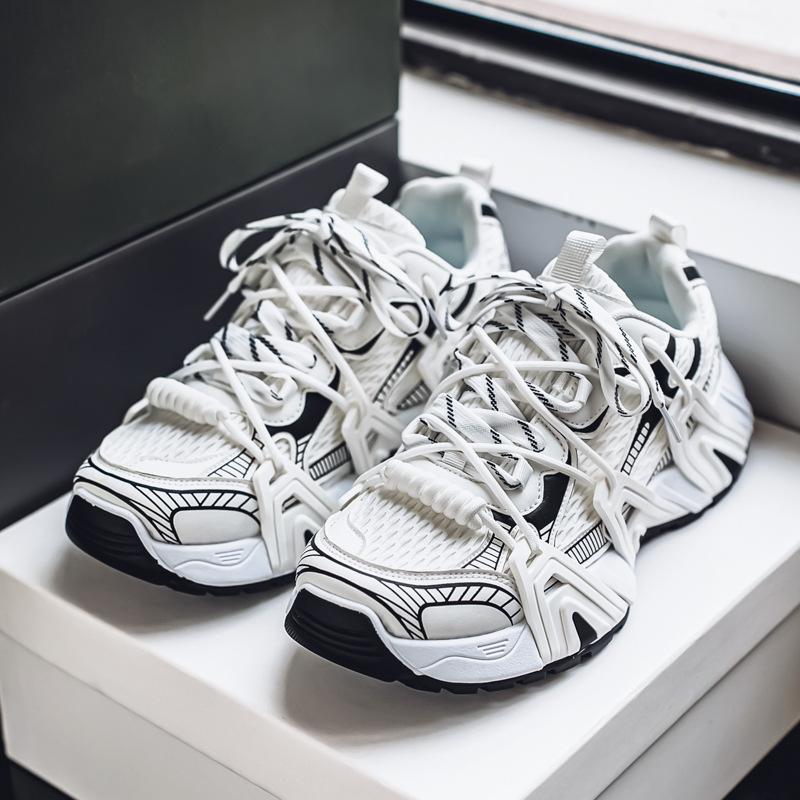 

Fashion Sneakers for Men Chic Breathable Anti Slip Mesh Sneakers Men Light Comfort Outdoor Casual Thick-soled Sneakers Zapatillas Hombre 39