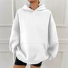 Women's Fashion Casual Solid Color Pocket Long Sleeve Hoodie