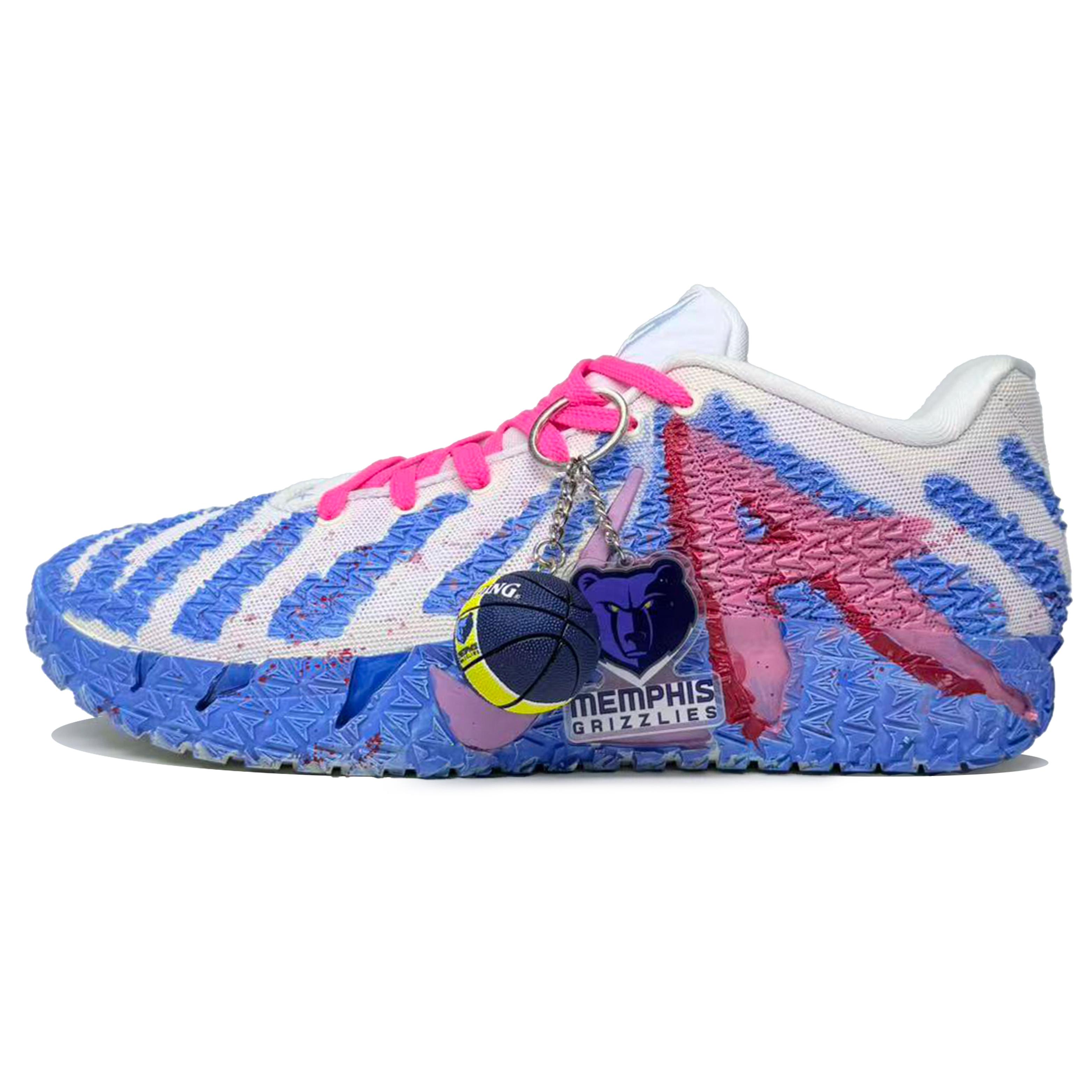 

Nike Ja Morant 3 Cushioning, Wear Resistant Low top Basketball Shoes Men s Blue Pink HF2794-101(Team1521-)