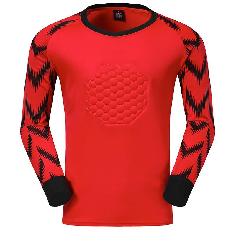 Goalkeeper Jersey, Chest Pads, Elbow Pads, Children's Goalkeeper Jersey, Middle School Students Long-sleeved Training Jersey, Competition Jersey