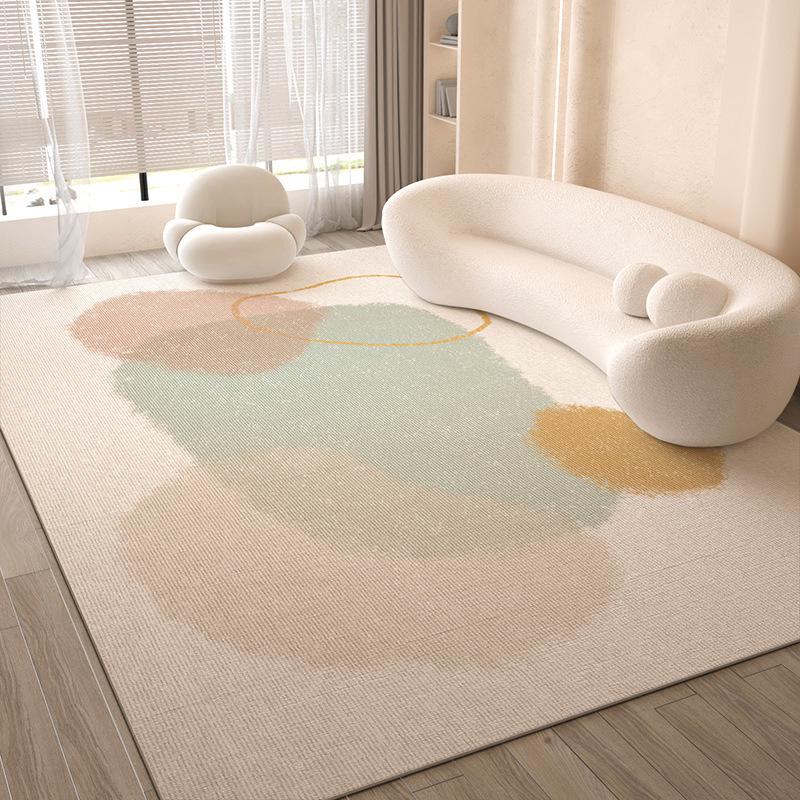 Cream-Style Luxury Carpet for Living Room: Elegant, Durable, and Easy-to-Clean Floor Mat.