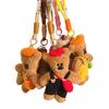 Brown Bear Plush keychain Luxury Bag Charm Cute Bear Keychain for Purse Handbags Bag Accessories Car Charms Teddy Bears Key Ring