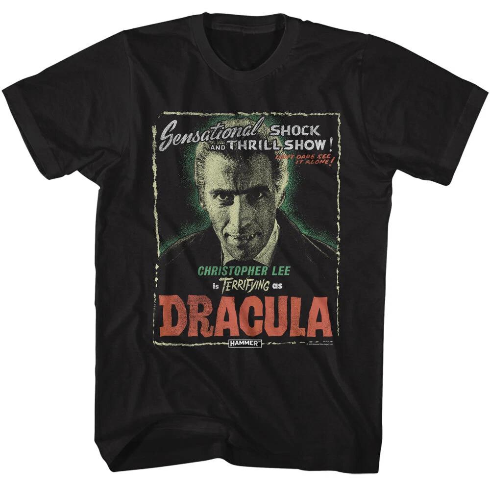 Hammer Horror Dracula Shock And Thrill Show Christopher Lee Photo Men s T Shirt M