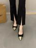 Fashion Evening Women's Flat Shoes Pointed Toe Low Heel Elegant Shoe Stylish Cheap Clearance Luxury Brand 39 Y2k Ladies Footwear Black