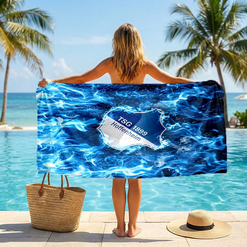 TSG Hoffenheim FC Print Quick Dry Beach Towel Microfiber Absorbent Portable Travel Swimming Towel