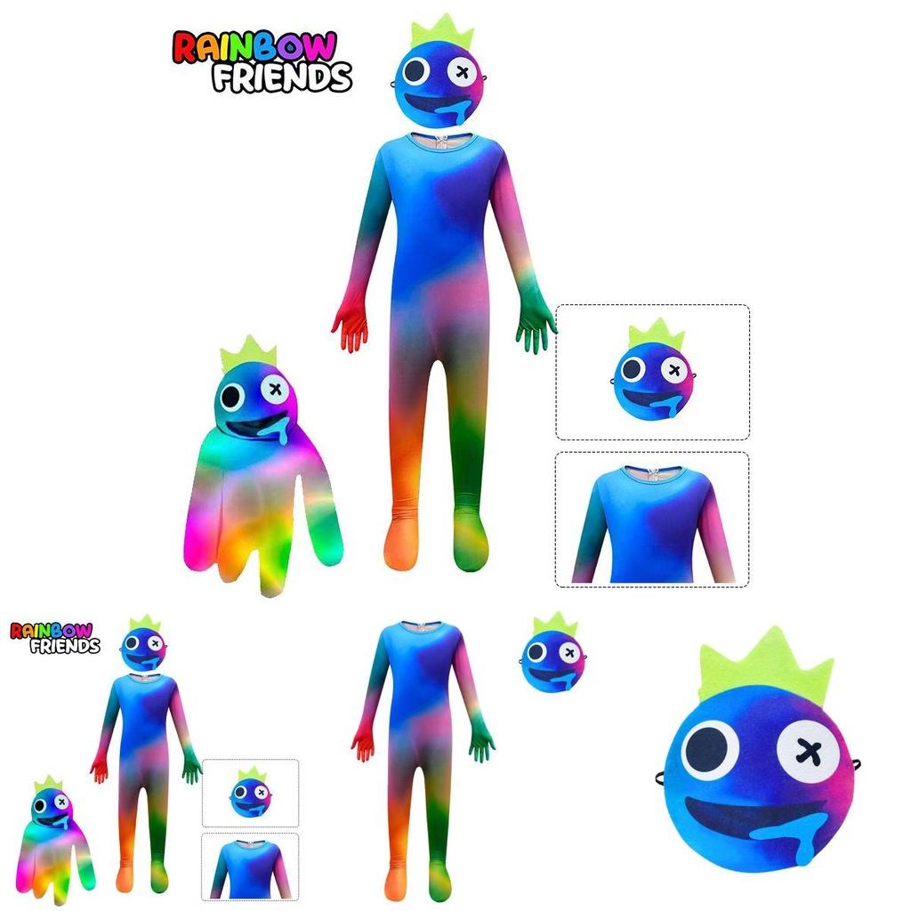 Roblox Rainbow Friends Cosplay Costume Vibrant And Durable Kids' Jumpsuit For Halloween Party