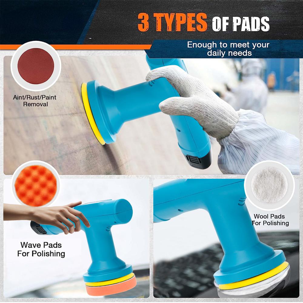 5000RPM Cordless Mini Polisher 9 Gears Car Electric Polishing Machine 12V Adjustable Speed Vehicle Polishing Power Tools