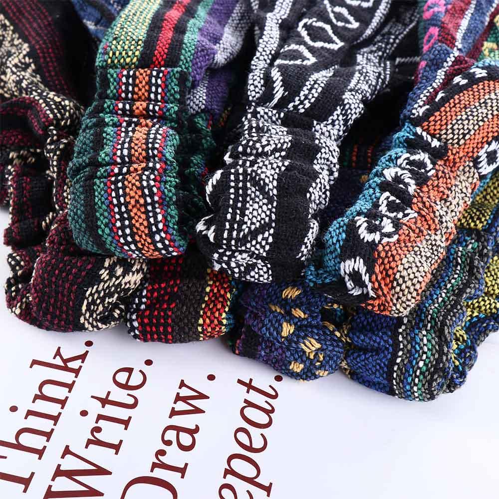 Vintage Wide Side Non Slip For Girls Ethnic Style Headband Women Hairbands Stripe Korean Head Wrap