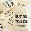 10 Pack Bachelorette Party Hangover Kit Bags Cotton Gift Bags Drawstring Party Favors for Wedding Survival and Bridesmaid Gifts