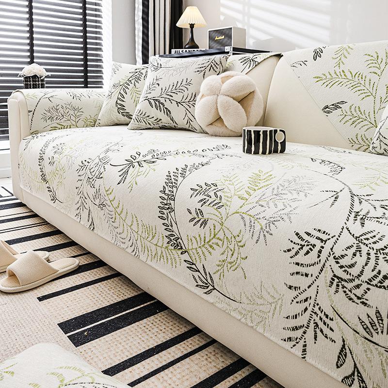 Chenille Sofakissen Vier Jahreszeiten Universal Wohnzimmer Gerade Reihe Leder Sofabezug Staubschutz Rutschfestes Sofakissen Handtuch