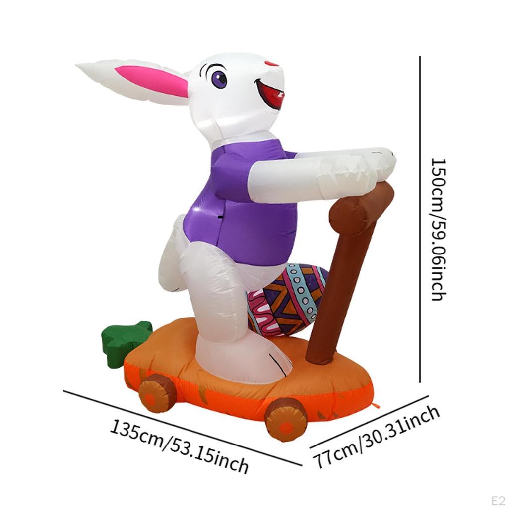 Aufblasbarer Osterhase als Dekoration für den Außenbereich, für die Feiertage draußen zu Hause