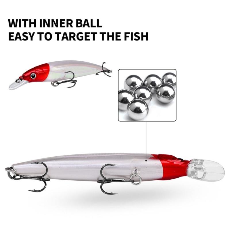 5Pcs Minnow Fishing Lures Wobbler Glow Hard Baits 7g/14g Crankbaits Walleye Swimbait for Freshwater Saltwater Fishing