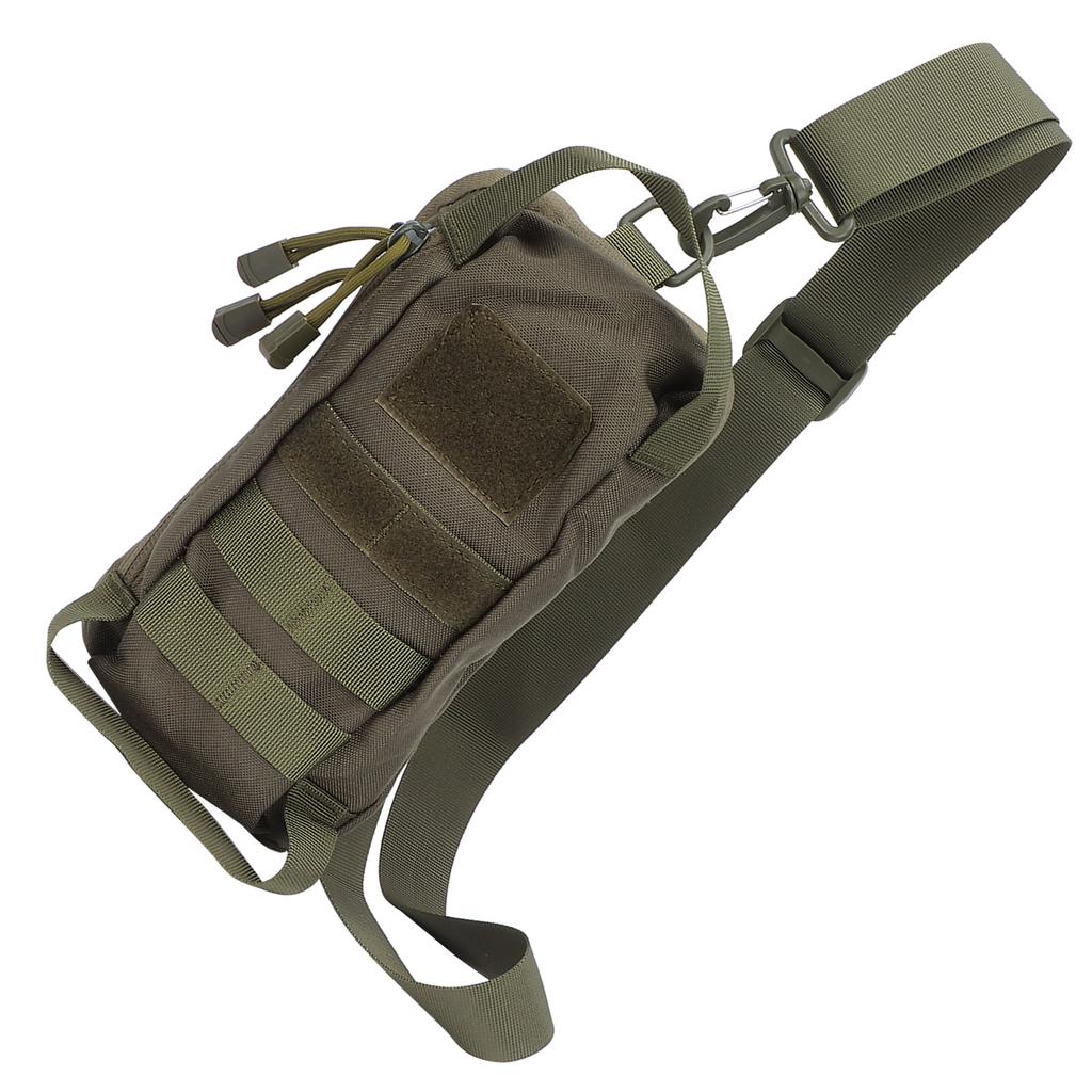 MultiFunctional Military DualPurpose Chest Waist Bag Nylon Material Waterproof Bag(Army Green )