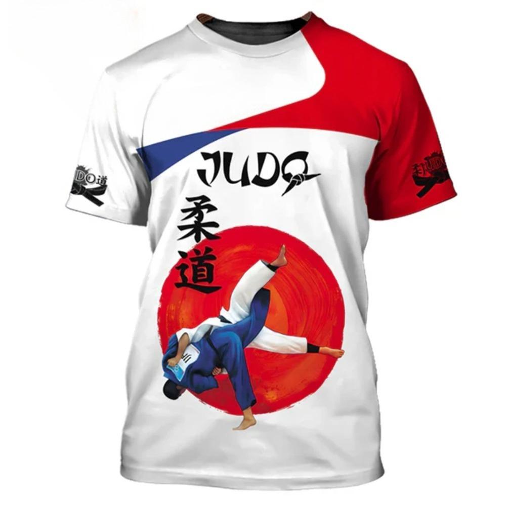 Personalized Fashion Judo Pattern 3D Printed Loose T-shirts Sports Casual Comfortable Short Sleeve T-shirt