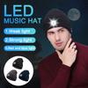 Can be equipped with Wireless Bluetooth music knitted hat new outdoorledlighting rechargeable detachable luminous sleeve cap