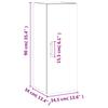 Wall Mounted Cabinet Concrete Grey 34.5 x 34 x 90 cm