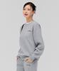 CHASECULT Unisex Essential Lettering Fleece Sweatshirt - Grey