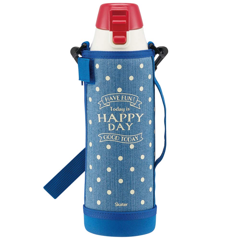 

Skater Sports Bottle, Direct Drinking Water Bottle, 990ml, with Bottle Cover, Blue, HAPPY DAY KSDC10S
