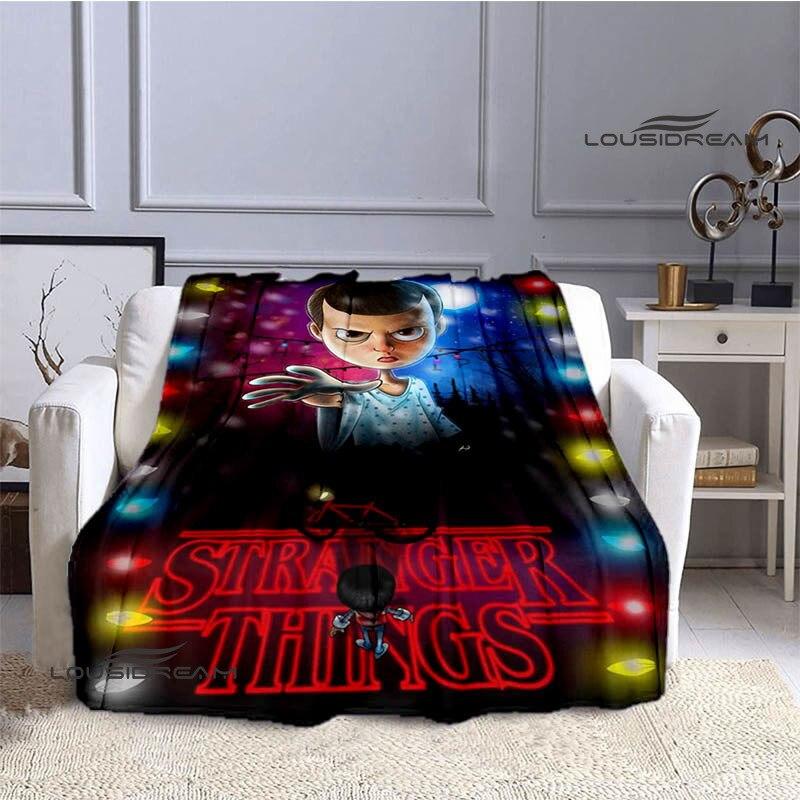 Stranger Things Klassieke Print Deken Dunne Deken Flanel Zacht en Comfortabel Huis Reisdeken Verjaardagscadeau Beddeken