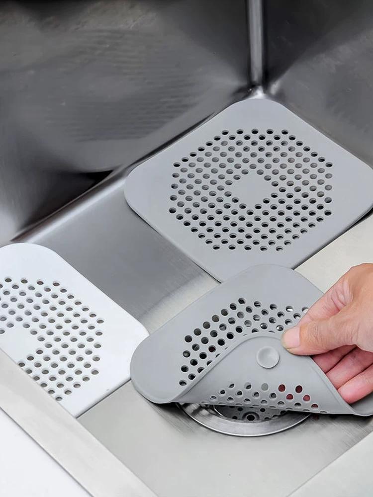 Floor Drain Cover Bathroom Hair Filter Kitchen Sewer Hair Filter Net Leak-Proof Drainage Bathroom Sink Handy Gadget