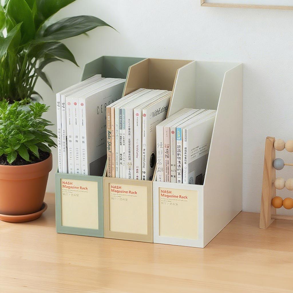 A4 File Sorting and Thickening of Book Files, Desktop Book Classroom Storage Rack
