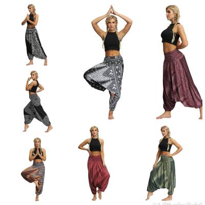 Sport Pants Loose Yoga Trousers Baggy Boho Aladdin Jumpsuit Pants Pencil Sport Running Fitness Gym Leggings