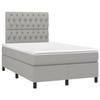 Maison Exclusive - Bettlattenrost und Matratze hellgrau 120x190 cm Stoff