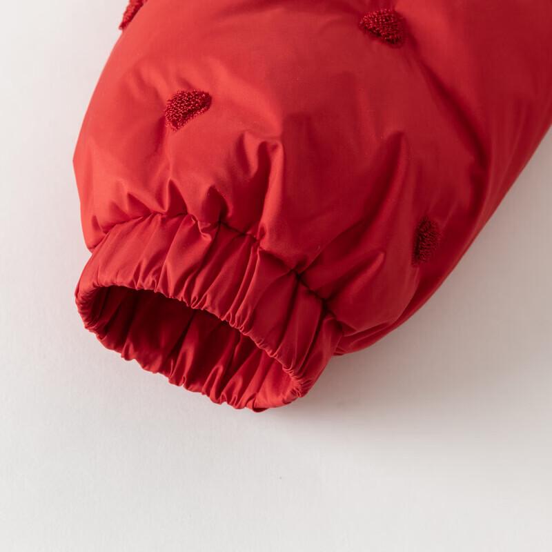 DAVE&BELLA Girls' Embroidered Winter Down Jacket
